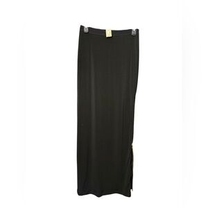 NWT Women’s Size XS Ann Taylor Black Pencil Maxi Skirt With Zipper Detail